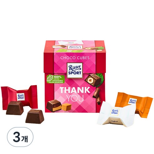 리터스포트 초코큐브 땡큐, 176g, 3개