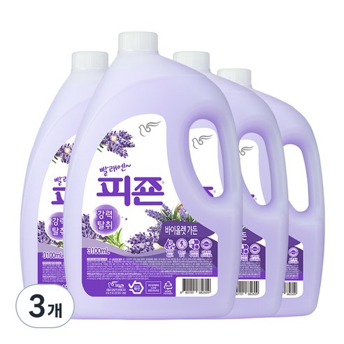 피죤 레귤러 섬유유연제 바이올렛 가든 본품, 3100ml, 12개