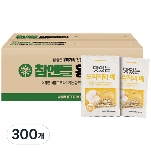 참앤들황토농원 맛있는 도라지와 배, 100ml, 300개