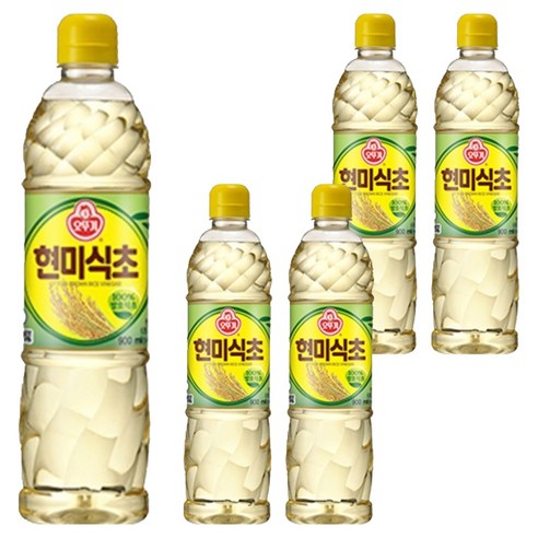 오뚜기 현미식초, 900ml, 5개