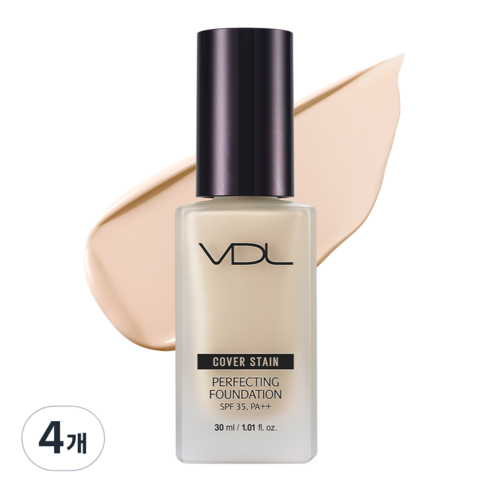 브이디엘 커버스테인 퍼펙팅 파운데이션 30ml, V02, 4개