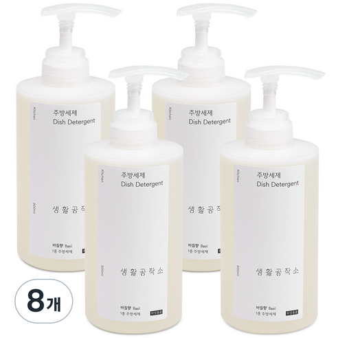 생활공작소 바질향 주방세제, 500ml, 8개