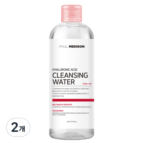 폴메디슨 히알루론산 클렌징 워터, 510ml, 2개