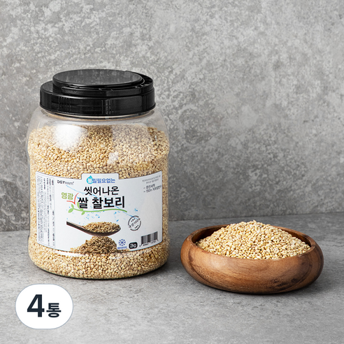 대구농산 씻어나온 국산 영광 쌀찰보리, 2kg, 4통
