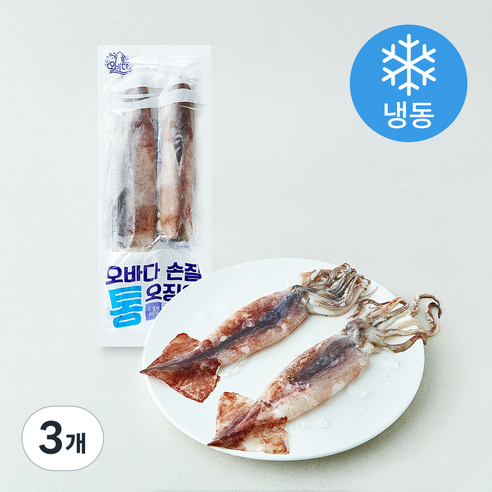 [로켓프레시] 오바다 국내산 손질 통오징어 (냉동)
