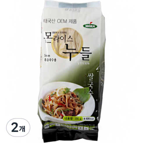 MORN 라이스 누들 5mm, 250g, 2개