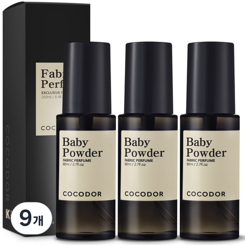 코코도르 룸 앤 패브릭 퍼퓸 섬유탈취제, 80ml, 9개, 베이비 파우더