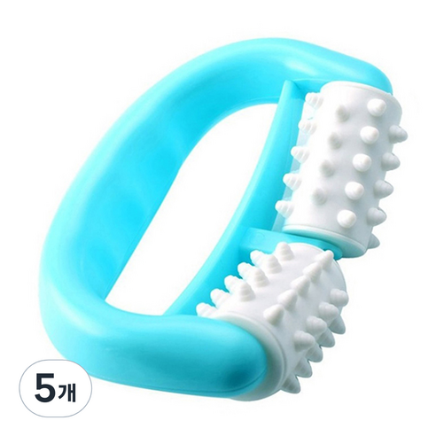 휴대용 롤러 마사지기, 5개, 하늘색