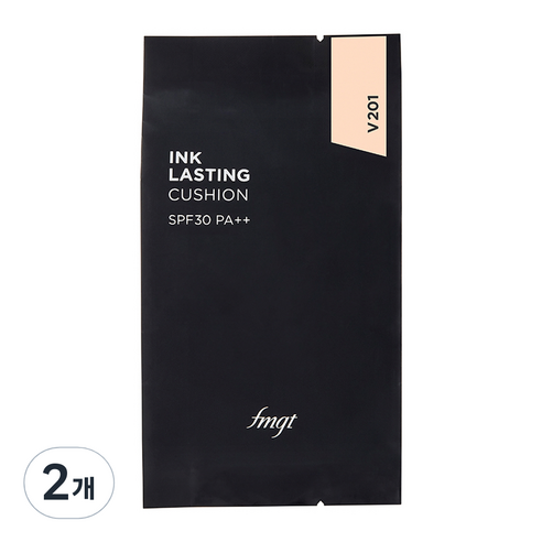 더페이스샵 잉크래스팅 쿠션 파운데이션 리필 15g, N201 애프리콧 베이지, 2개