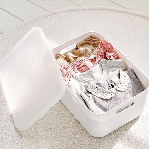 룸앤홈 애니 팬트리 수납박스, 화이트, M(260 x 365 x 160 mm), 2개