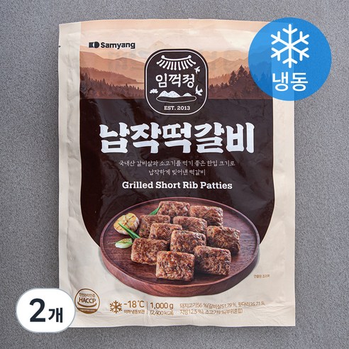 삼양 임꺽정납작떡갈비 (냉동), 1kg, 1개