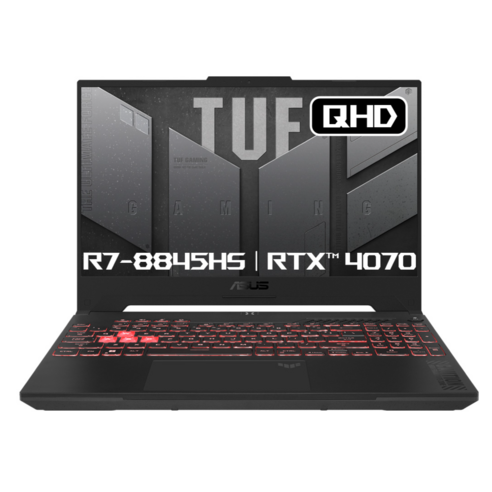 에이수스 2024 TUF 게이밍 A15 라이젠7 라이젠 8000 시리즈 지포스 RTX 4070, Mecha Gray, 1TB, 32GB, Free DOS, FA507UI-HQ154
