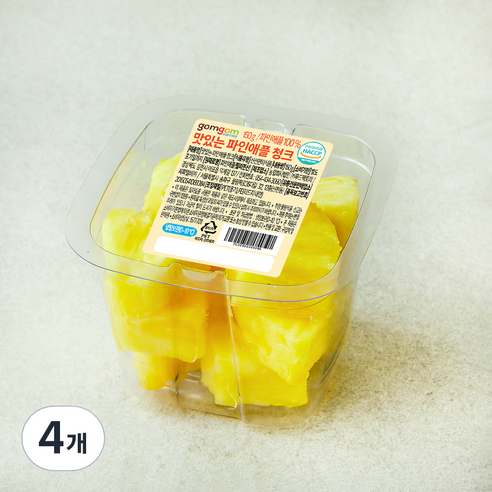 곰곰 맛있는 파인애플 청크, 150g, 4개