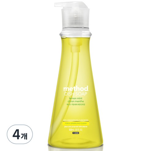 메소드 주방세제 레몬민트향, 532ml, 4개