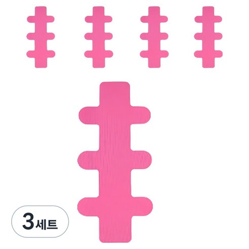 스포츠 테이핑 발꿈치 다리 근육패치 핑크, 3세트, 5개입