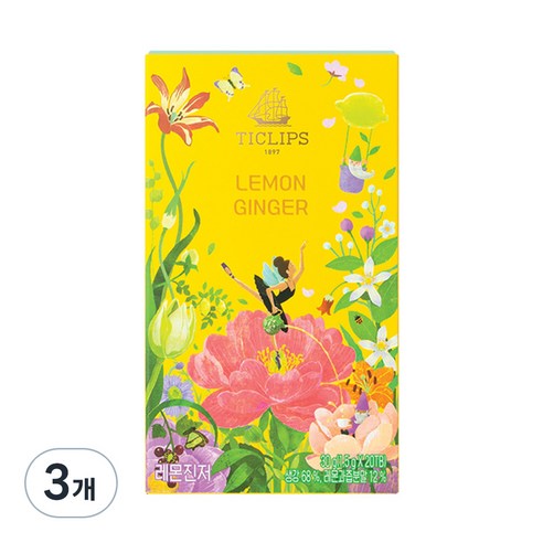 티클립스 레몬 진저 티, 1.5g, 20개입, 3개, 1.5g
