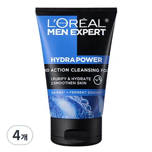 로레알파리 이드라파워 아쿠아 듀오 클렌징 폼, 100ml, 4개