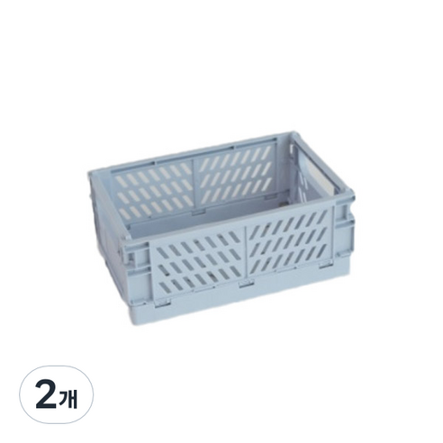 파스텔톤 다용도 폴딩 박스, 블루, 2개