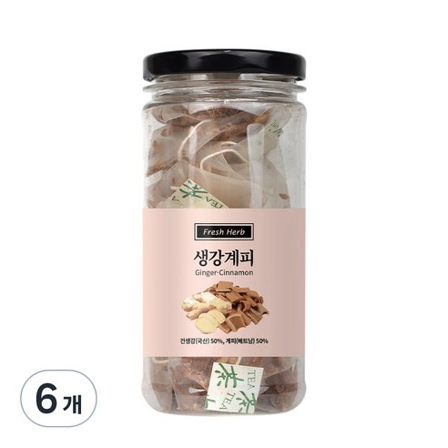 신선약초 생강계피차 삼각티백, 20개입, 6개