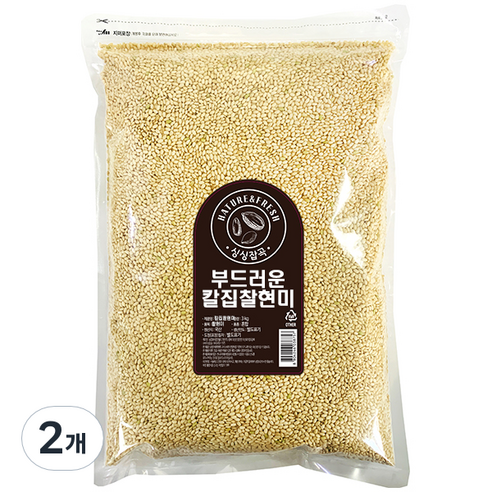 싱싱잡곡 부드러운 칼집 찰현미, 3kg, 2개