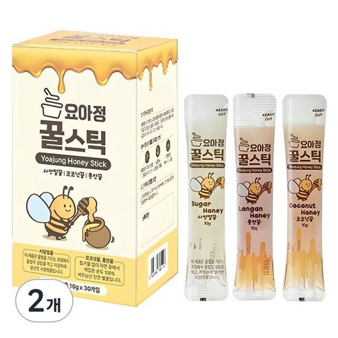 요아정 꿀스틱 3종 x 10p, 300g, 2개