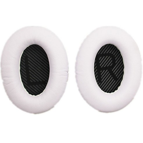 스윗조이 보스 헤드폰 이어패드 양쪽 세트 – QC25, QC35, AE2, QC2, QC15 호환, 화이트 블랙 보스헤드셋커버
