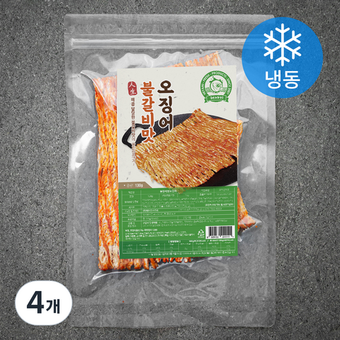 해야미 불갈비맛 오징어 (냉동), 4개, 130g