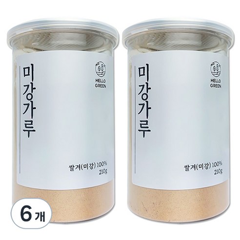 헬로우그린 미강가루, 210g, 6개