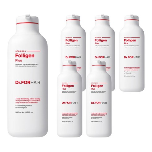 닥터포헤어 탈모증상완화 볼륨강화 폴리젠 플러스 샴푸, 500ml, 6개