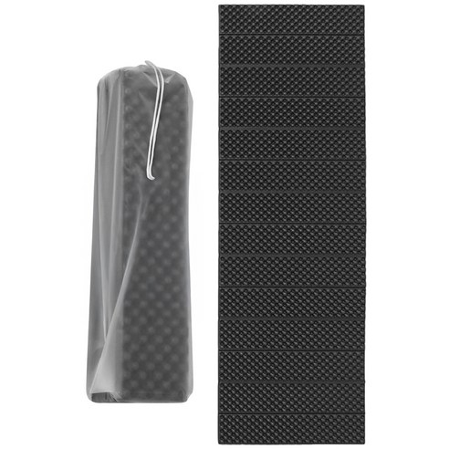 코멧 백패킹 접이식 1인용 발포 캠핑매트, 블랙