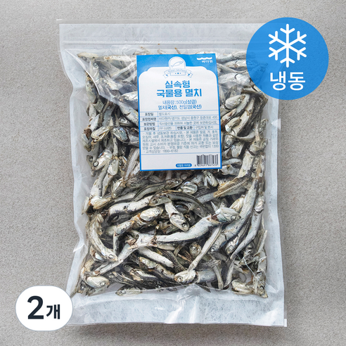 바다원 실속형 국물용 멸치 상급 (냉동), 500g, 2개