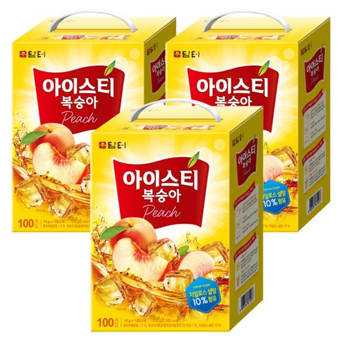 담터 아이스 복숭아, 14g, 100개입, 3개