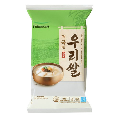 신선하고 쫄깃한 풀무원 우리쌀떡국떡으로 따뜻한 떡국을 즐기세요!