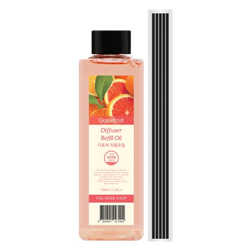 더허브샵 디퓨저 리필 오일, 그레이프프룻, 350ml, 1개