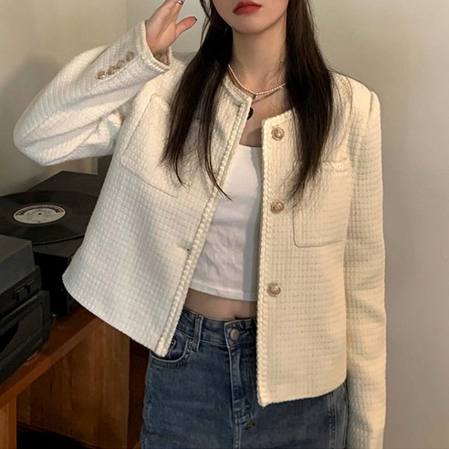 코코블랑 여성용 러빈 트위드자켓