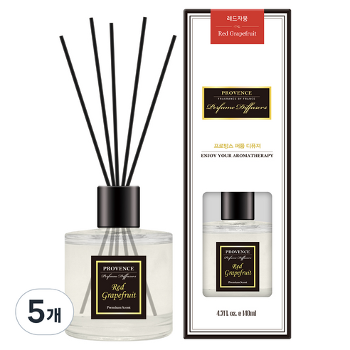 프로방스 퍼퓸 디퓨져 140ml, 레드자몽, 5개