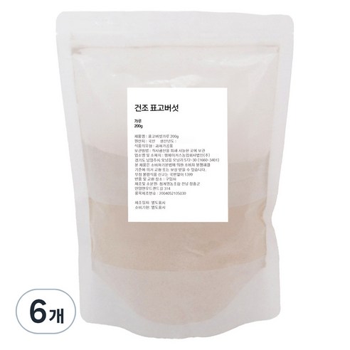 자연그대로담은 건조표고버섯 가루, 6개, 200g