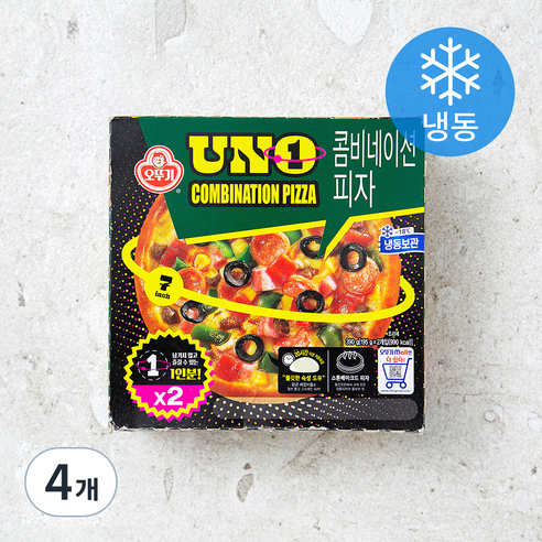 오뚜기 콤비네이션 피자 UNO (냉동), 195g, 2개입, 4개