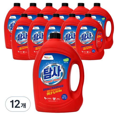 탐사 파워워시 액체세제, 2.5L, 12개