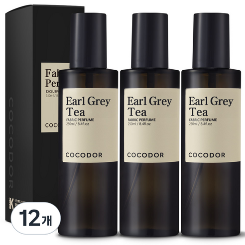 코코도르 룸 앤 패브릭 퍼퓸 섬유탈취제, 250ml, 12개, 얼그레이티