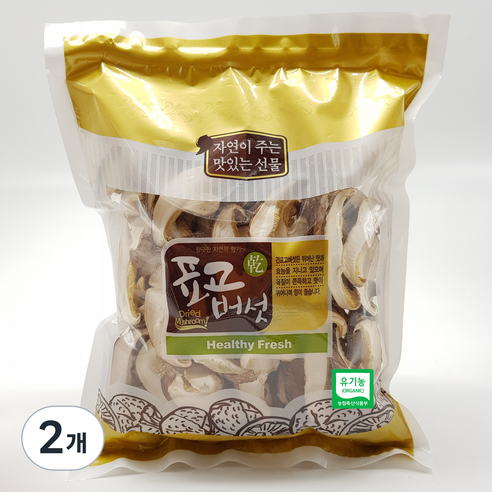 버섯꽃필때 유기농 표고버섯 채, 100g (1개), 2개