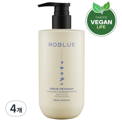 로블루 더 프리미엄 카밍 베이비 저자극 샴푸, 4개, 300ml