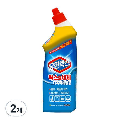유한락스 락스와세제 다목적세정용, 755ml, 2개