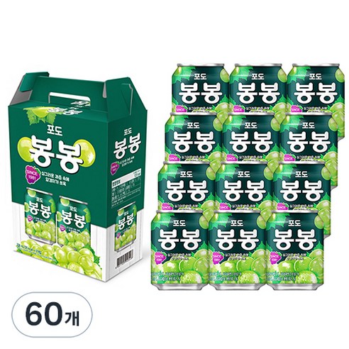 해태htb 포도 봉봉, 238ml, 60개
