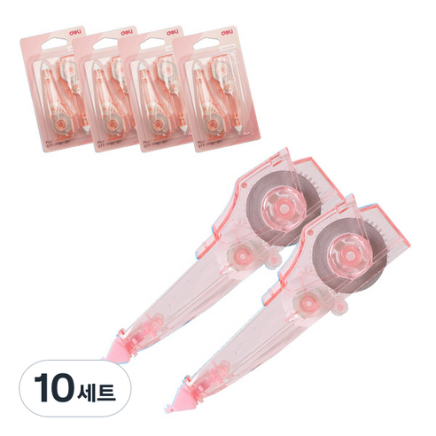 델리 마카롱 수정 테이프 리필 71470 2개, 핑크, 10세트