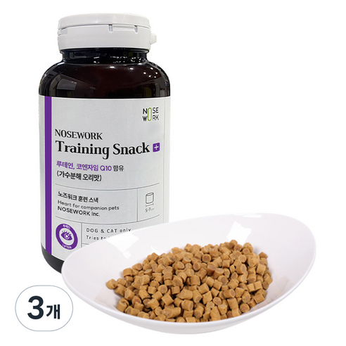 노즈워크 강아지 트레이닝 스낵 져키, 가수분해 오리맛, 150g, 3개