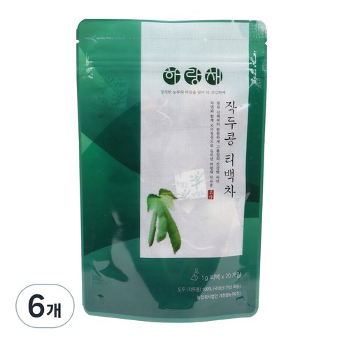 하랑채 작두콩 삼각 티백차, 1g, 20개입, 6개
