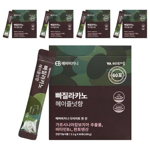 에버비키니 빠질라카노 헤이즐넛향 가르시니아 다이어트 커피, 3.3g, 5개