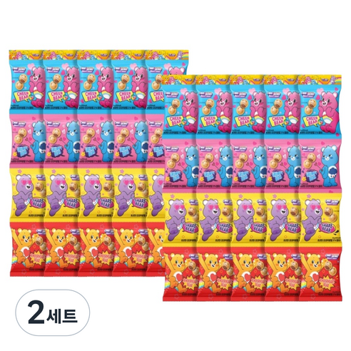 스낵스 케어베어 줄줄이 비스킷 4종 x 10p 세트, 600g, 2세트
