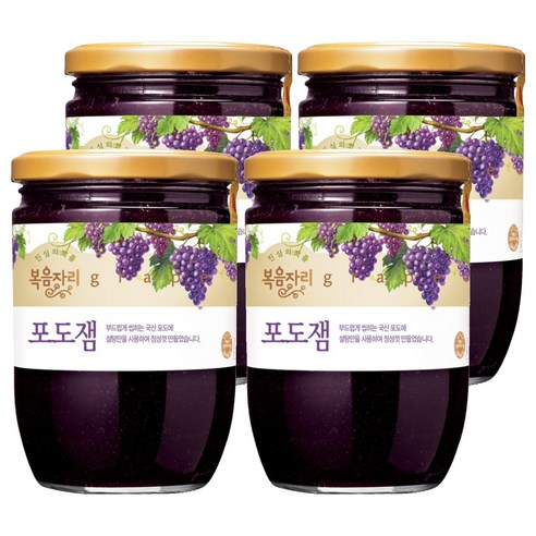 복음자리 포도잼, 620g, 4개